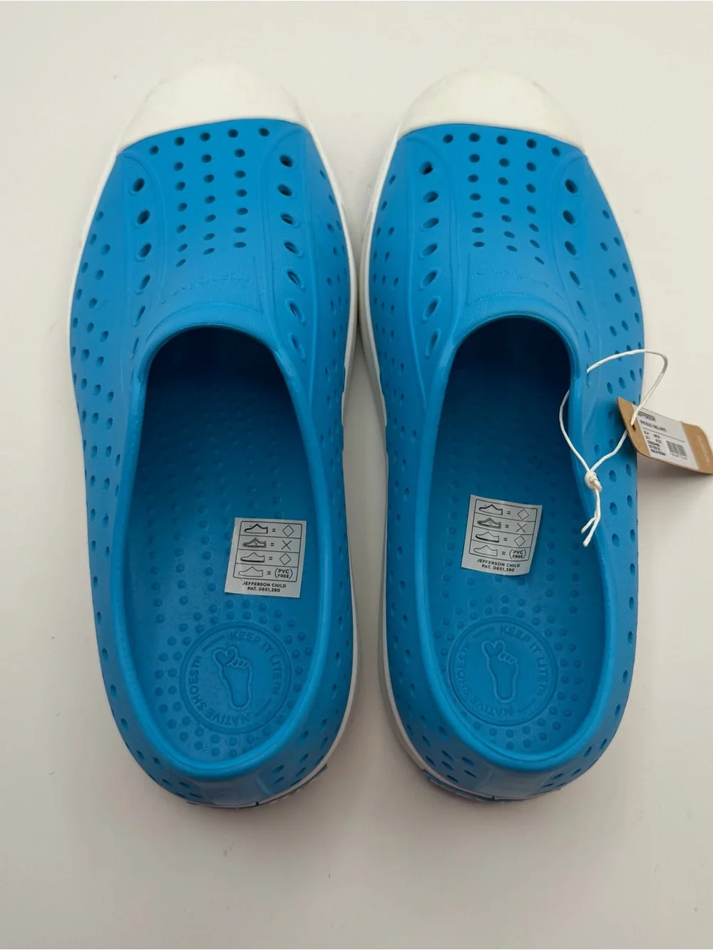 Native Jefferson Vivid Blue Shell White Slip-On Shoes YJ4 / Women’s 6 Gorpcore